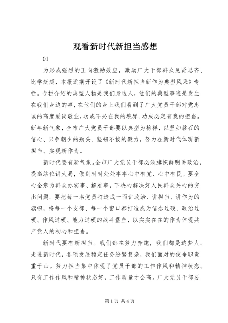 观看新时代新担当感想.docx