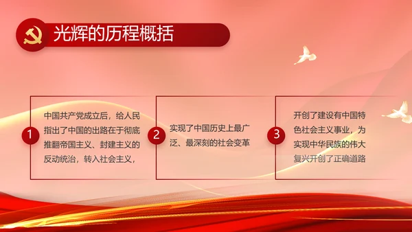 奋进新征程书写新篇章党史学习PPT