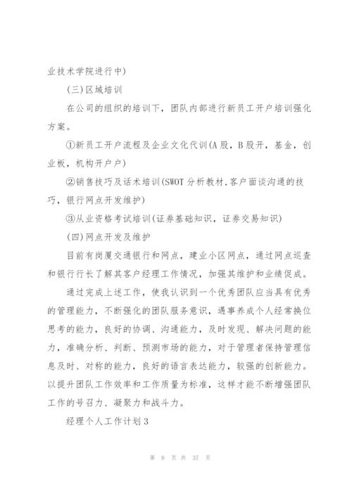 经理个人工作计划10篇.docx