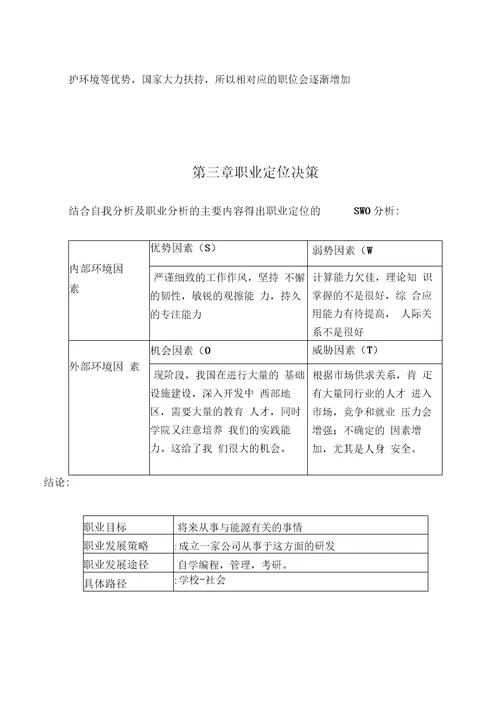 大学生职业生涯发展与规划结课作业