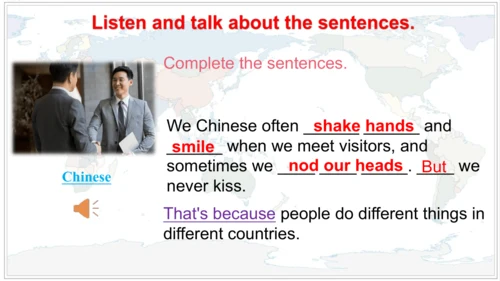 Module 11 Body language Unit 1 They touch noses!课件