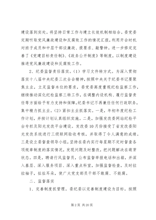 发改局纪检工作报告.docx