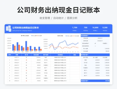 公司财务出纳现金日记账本