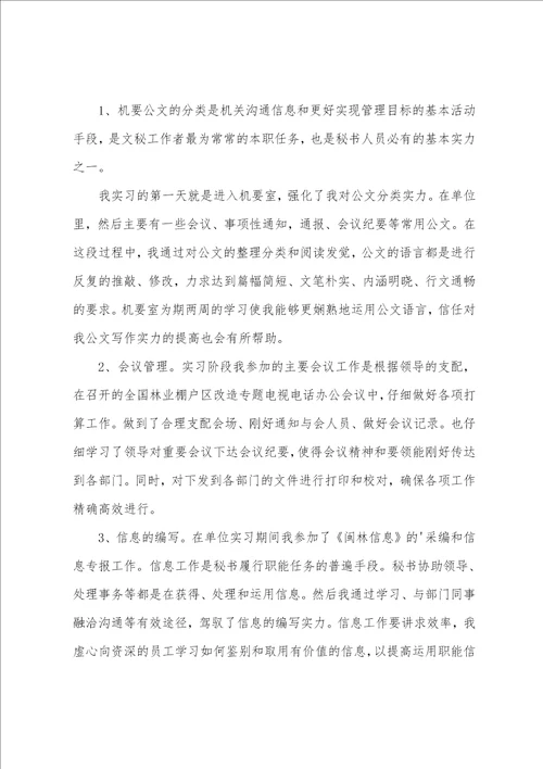 行政的实习报告