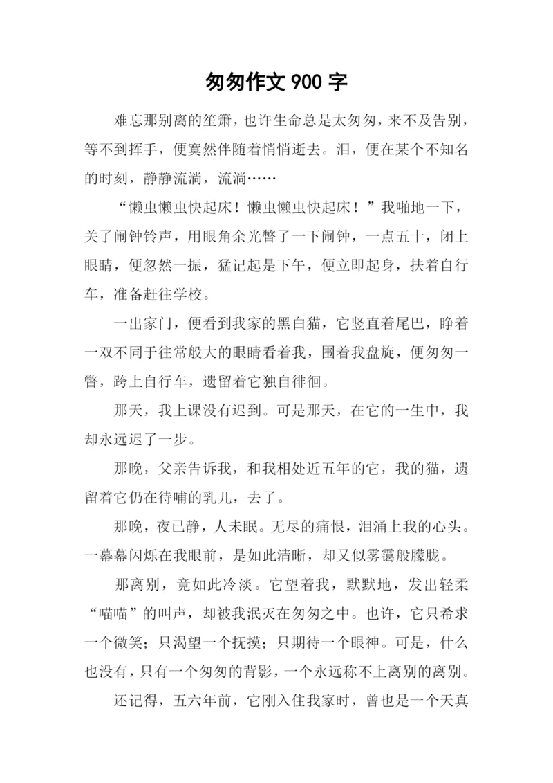 匆匆作文900字0.docx