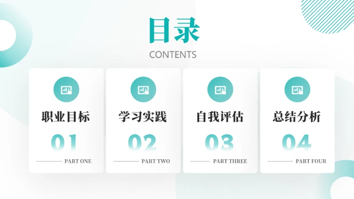 英语专业大学生职业生涯规划发展展示通用PPT模版