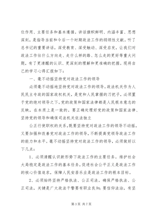 学习XX年政法工作会议精神心得体会 (3).docx