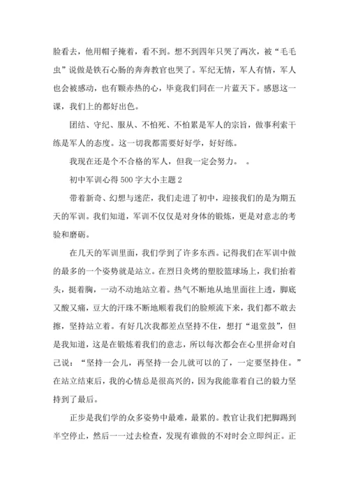 初中军训心得500字大小主题4篇.docx