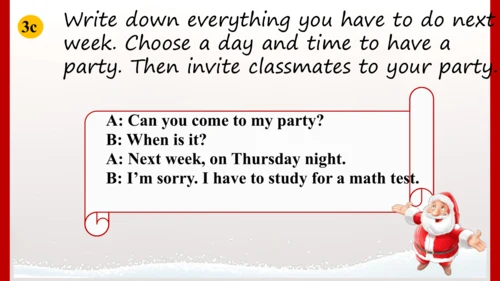 Unit 9 Section A 3a-3c 课件（人教八上Unit9 Can you come t