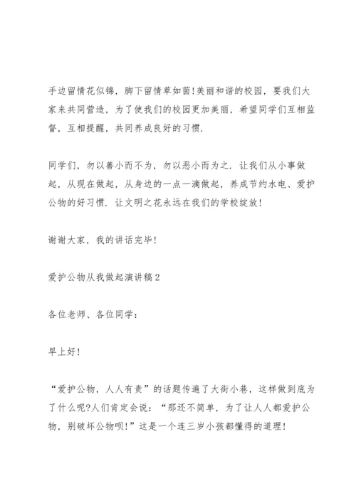 爱护公物从我做起演讲稿5篇.docx