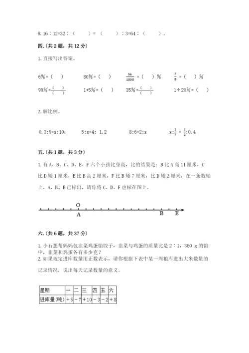 北师大版六年级数学下学期期末测试题及参考答案【黄金题型】.docx