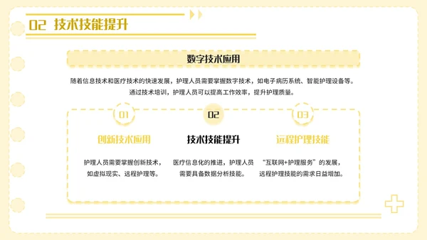 黄色卡通风护理人员技能提升PPT模板