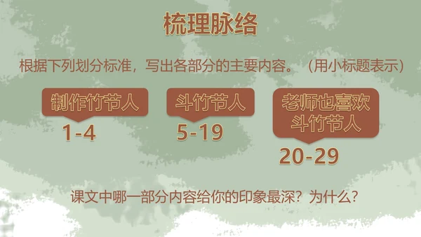 部编版六年级上册竹节人课件PPT模板
