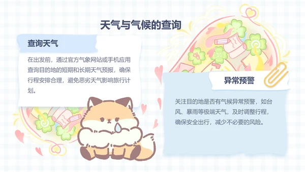 暖暖狐蓝色卡通风旅行计划