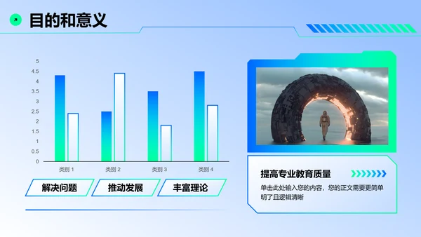 蓝色渐变科技风电子信息类专业开题报告答辩PPT模板