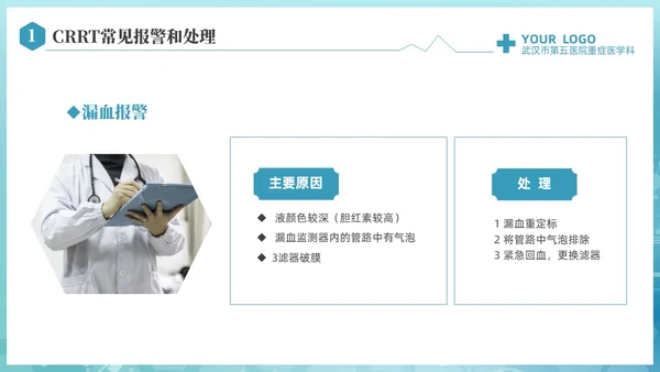 蓝色科技医疗CRRT报警及处理课件培训PPT护理医疗