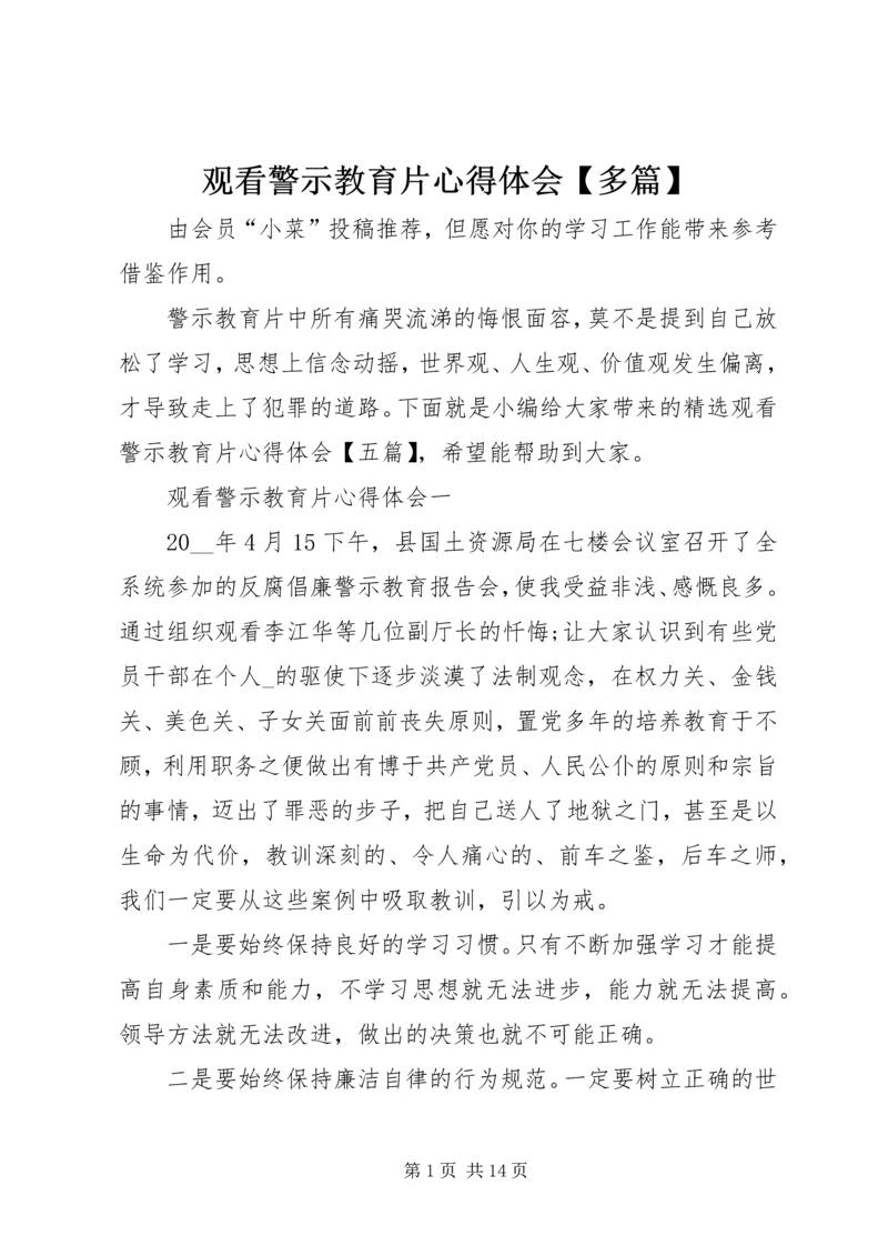 观看警示教育片心得体会【多篇】.docx