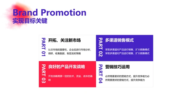 渐变风粉紫品牌推广总结及未来规划
