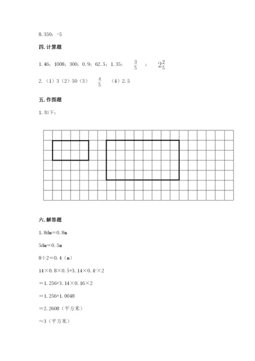 人教版六年级下册数学期末测试卷（b卷）word版.docx