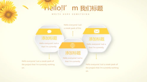 手绘向日葵心理健康教育心得体会动态PPT模板