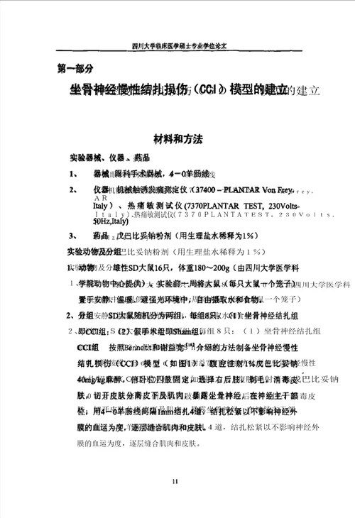 坐骨神经旁注射阿米替林对神经病理性疼痛大鼠痛行为及其神经病理学的影响