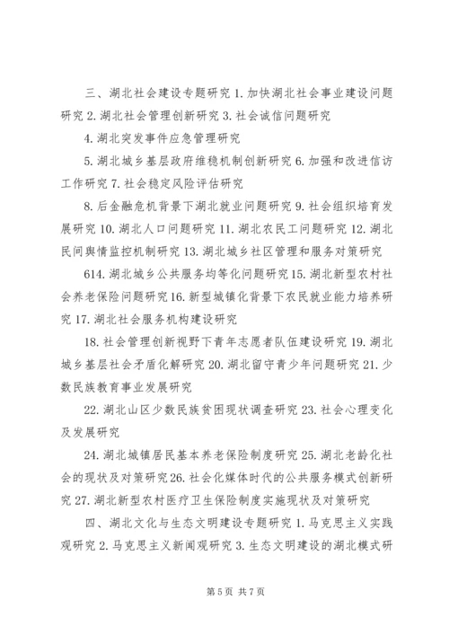 湖北哲学社会科学十二五规划.docx