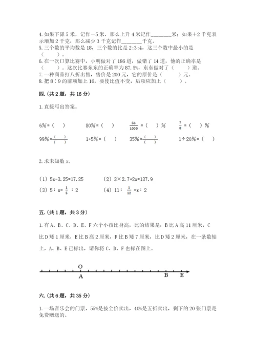 苏教版数学六年级下册试题期末模拟检测卷及完整答案（夺冠系列）.docx