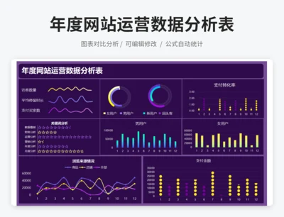 年度网站运营数据分析表