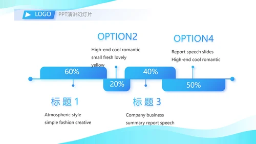 蓝色大气公司企业宣传简介介绍PPT