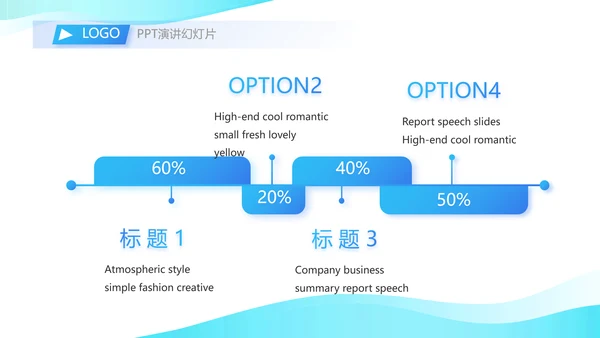 蓝色大气公司企业宣传简介介绍PPT