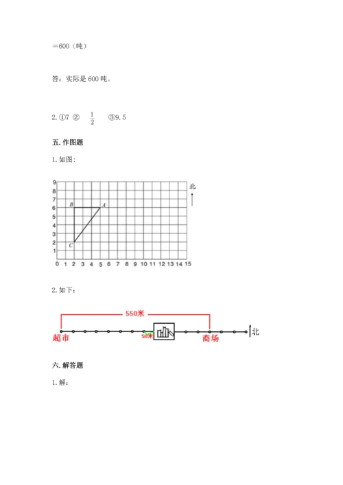 人教版六年级上册数学期中测试卷完整参考答案.docx