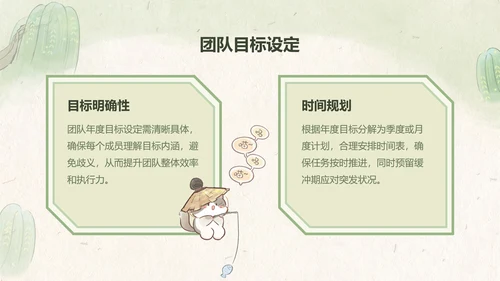 绿色中国风工作总结