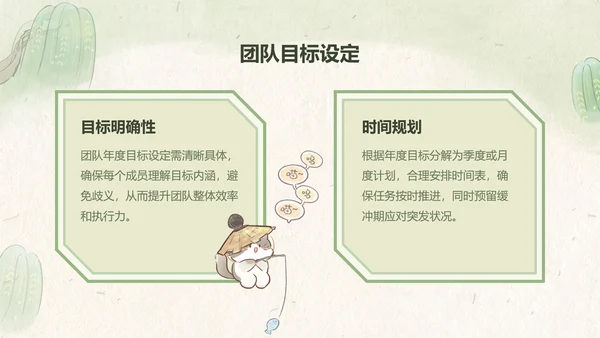 绿色中国风工作总结