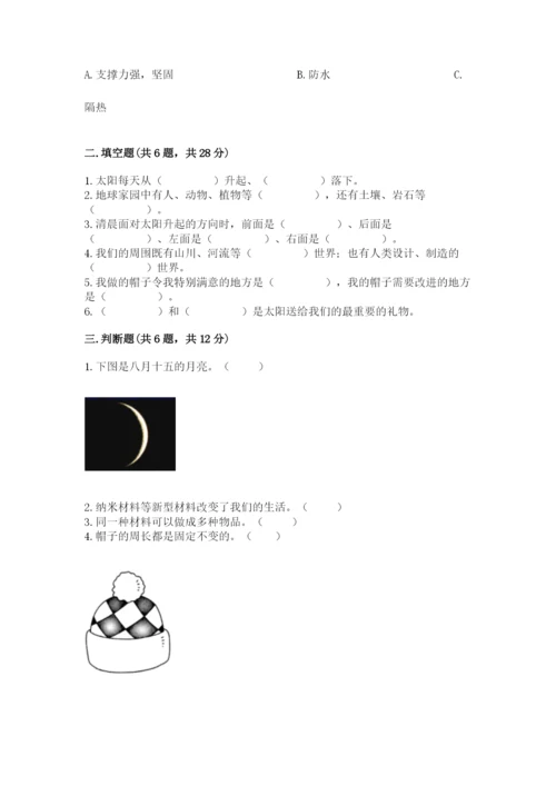 教科版二年级上册科学期末测试卷含答案（培优a卷）.docx