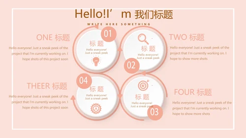 粉色手绘面包店年年终总结动态PPT