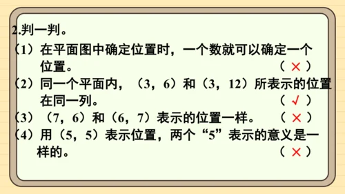 人教版五上第二单元第3课时  整理和复习 课件