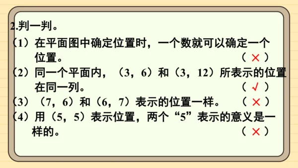 人教版五上第二单元第3课时  整理和复习 课件
