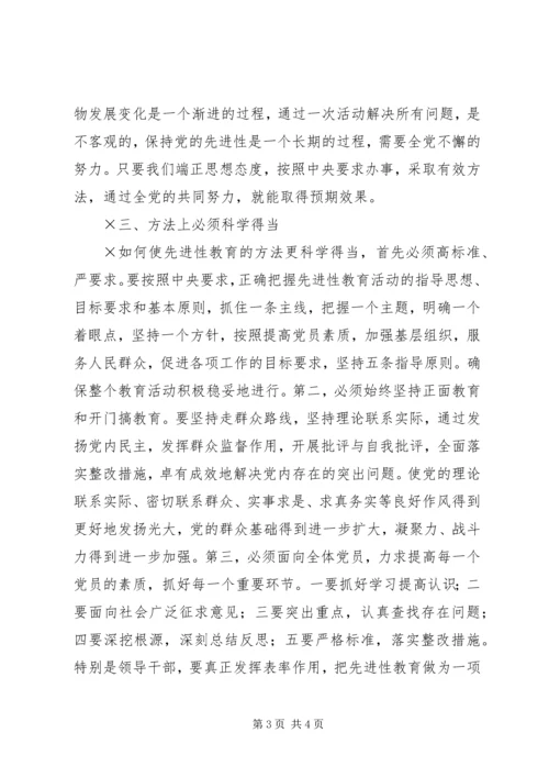 对保持共产党员先进性教育指导原则的思考 (2).docx