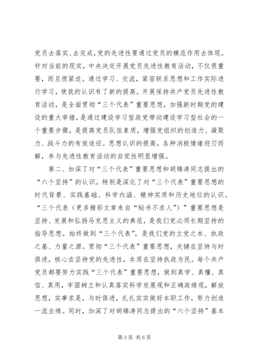 保持共产党员先进性第一阶段个人小结.docx