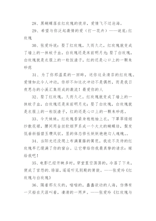 形容红玫瑰的句子.docx