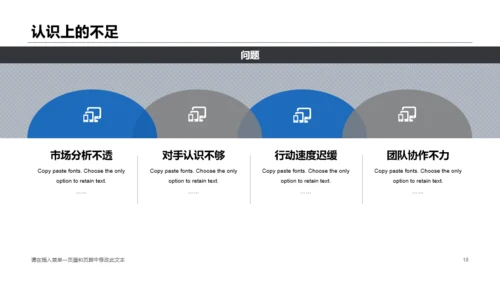 蓝色商务销售部门工作总结PPT案例