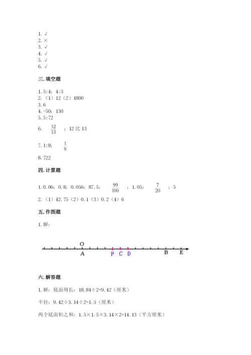 共和县六年级下册数学期末测试卷（精练）.docx