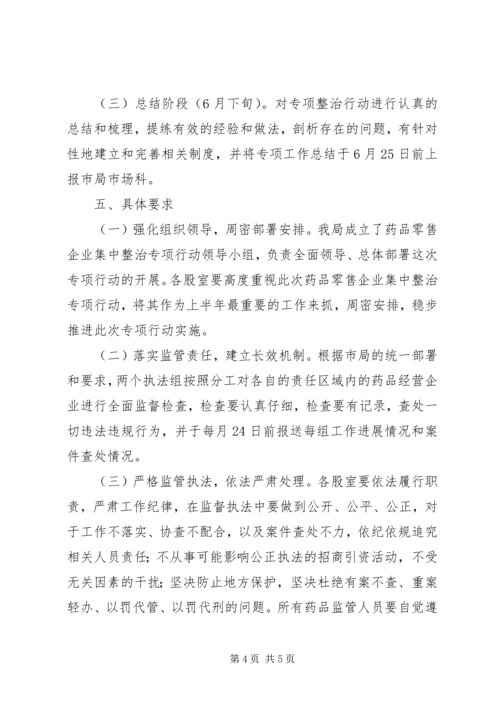 药品零售企业集中整治工作方案.docx