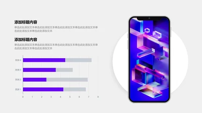 业绩亮点-紫色商务风1项截图条形图