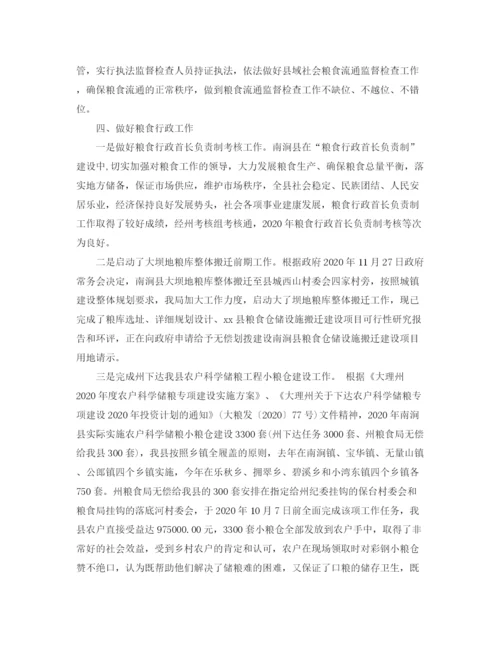 精编之粮食局依法行政年度工作总结范文.docx