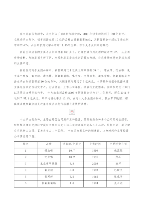 杀虫剂市场概况-产业报告.docx