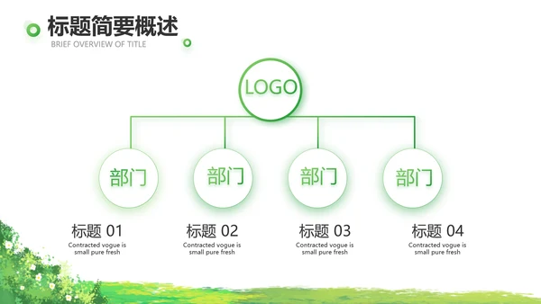 绿色清新园林个人述职报告动态PPT模板