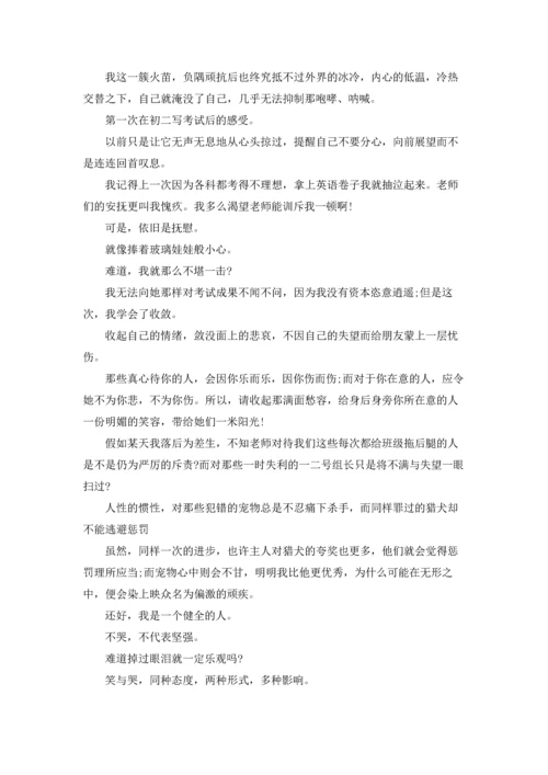 初中优秀随笔(15篇).docx