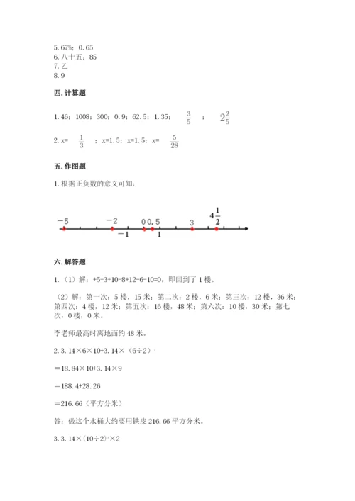 成都市小升初数学测试卷有答案.docx