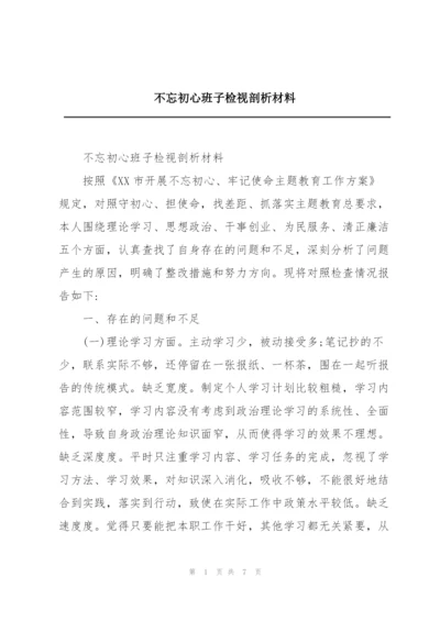 不忘初心班子检视剖析材料.docx